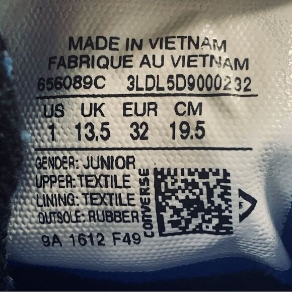 Converse Chuck Taylor All Star Slip Low Kids Shoe Size US 1 EU 32 656089C - Picture 3 of 8